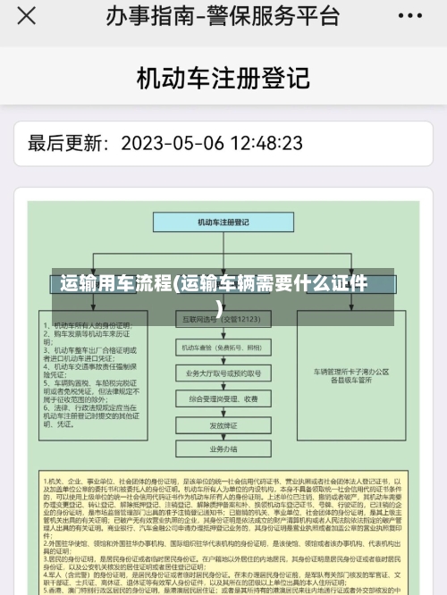 运输用车流程(运输车辆需要什么证件)-第3张图片