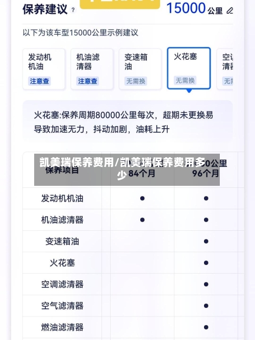 凯美瑞保养费用/凯美瑞保养费用多少-第3张图片