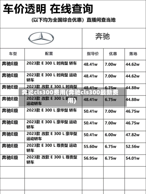 奔驰cls300费用(奔驰cls300最新费用)-第2张图片
