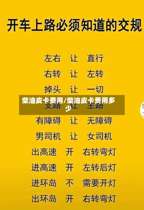 柴油皮卡费用/柴油皮卡费用多少-第3张图片