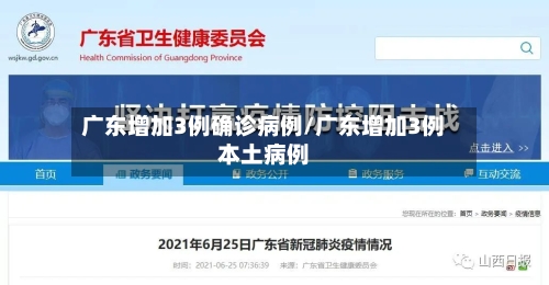 广东增加3例确诊病例/广东增加3例本土病例