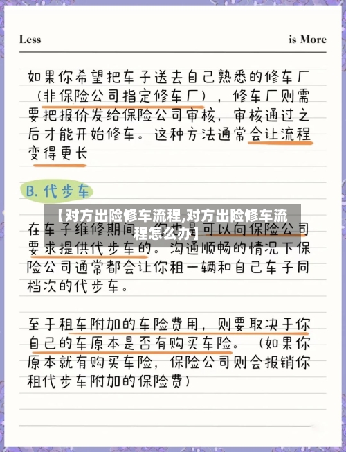 【对方出险修车流程,对方出险修车流程怎么办】-第2张图片