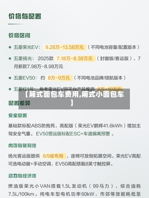 【厢式面包车费用,厢式小面包车】