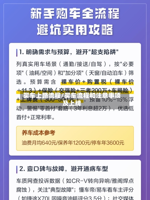 买车上路流程/买车流程和注意事项及上牌