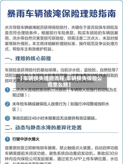 【车辆损失理赔流程,车辆损失保险公司怎么赔】